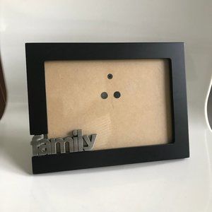 Black and silver Family photo frame
